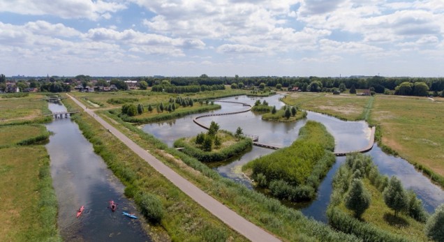 Nowoczesny park krajobrazowy Zuidpolder w pobliżu Rotterdamu