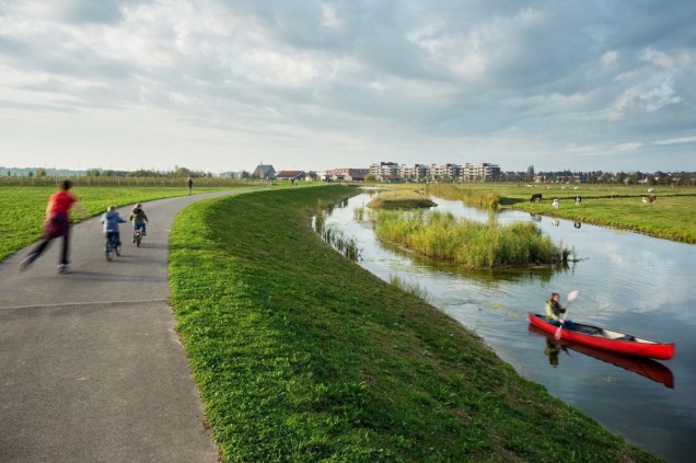 Nowoczesny park krajobrazowy Zuidpolder w pobliżu Rotterdamu
