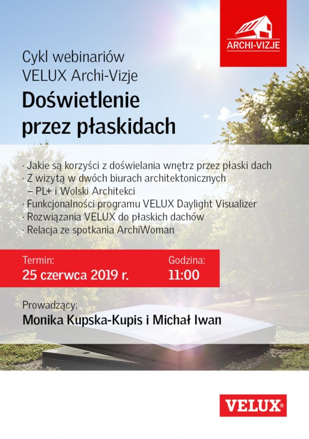 webinarium dla architektów, velux, okna