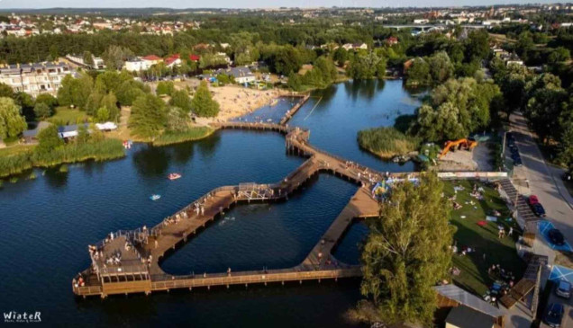 Plaża miejska nad jeziorem Niskie Brodno 