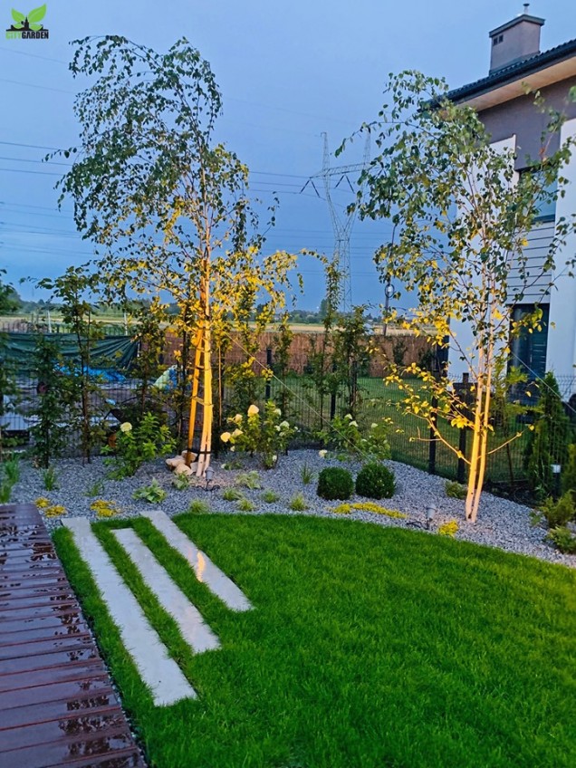 ogród w stylu nowoczesnym
