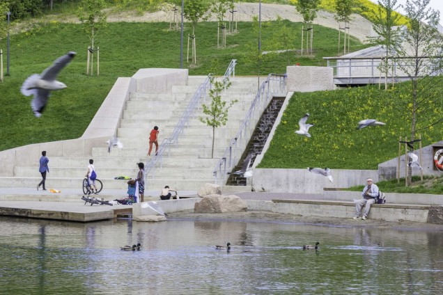 Park nad rzeką w Oslo