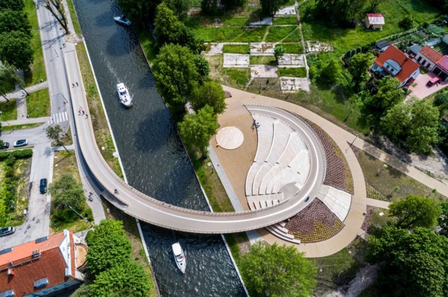Kładka dla pieszych nad Kanałem Łuczańskim w Giżycku