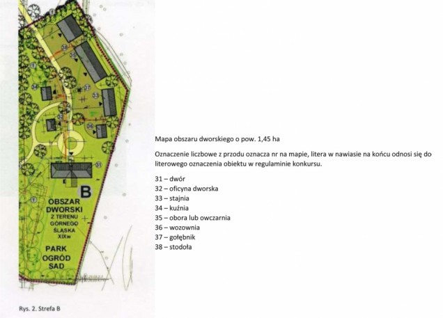 mapka zagospodarowania parku w chlorzowie