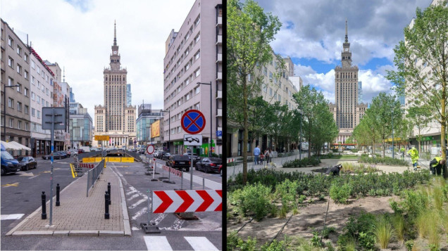 Końcowy etap przebudowy Złotej w Warszawie