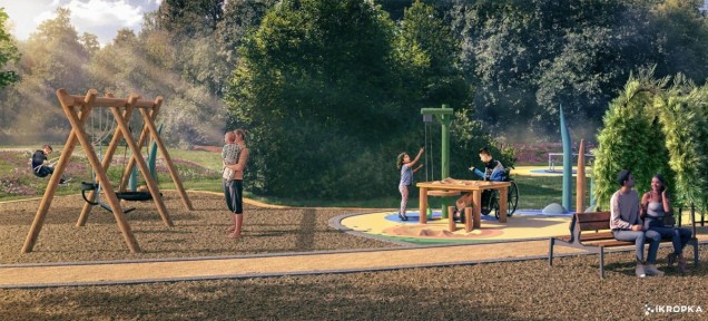 Park Wschodni we Wrocławiu. Plac zabaw