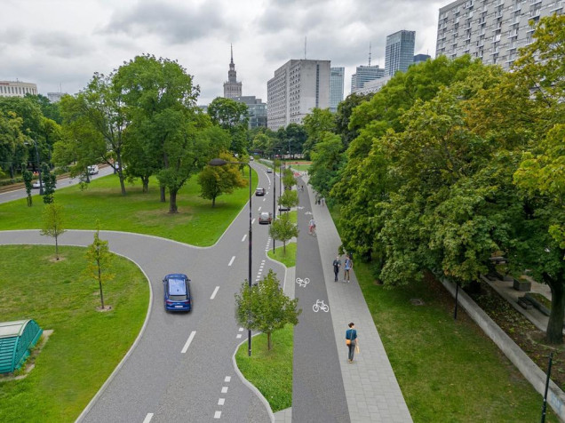 Projekt modernizacji na odcinku między ulicą Królewską a placem Bankowym, fot. ZDM