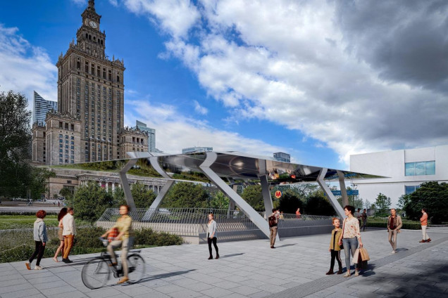 Nowe wejście do metra centrum