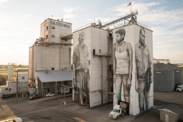 The Unexpected Festival, mural na ścianie, pomysł na mural, ciekawe murale, ciekawy mural, Guido van Helten