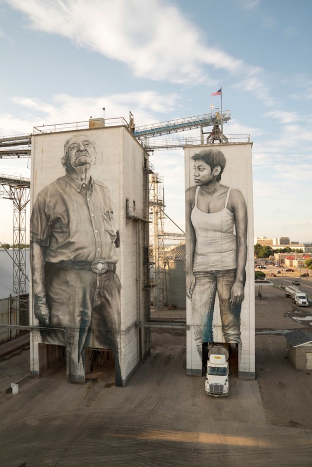 The Unexpected Festival, mural na ścianie, pomysł na mural, ciekawe murale, ciekawy mural, Guido van Helten