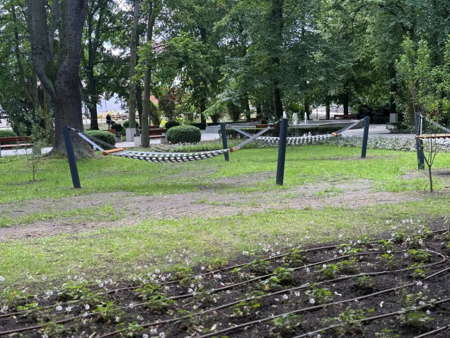 Park w Namysłowie po rewitalizacji