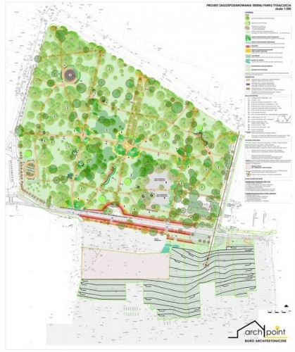 Park tysiąclecia w w Krośnie Odrzańskim 