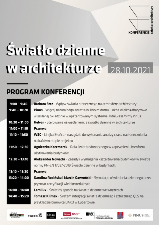 konferencja światło dzienne w architekturze