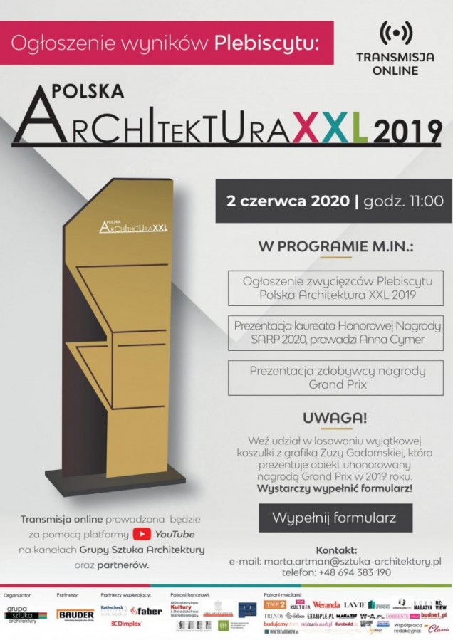 Plebiscyt Polska Architektura XXL 2019 - Rozdanie nagród