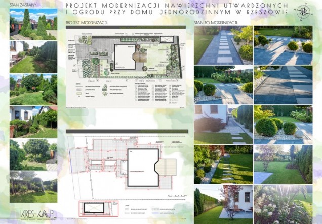 Aranżacja ogrodu przydomowego z ogrodem wejściowym 