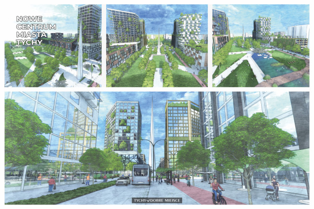Nowe centrum miasta w Tychach
