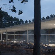 Garden Hotpot, restauracja w lesie, leśna restauracja, Organiczna architektura, MUDA-Architects