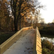 Ścieżka łącząca miasto Wassertrüdingen z terenami zielonymi
