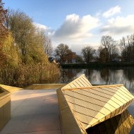 Ścieżka łącząca miasto Wassertrüdingen z terenami zielonymi