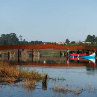 kładka pieszo rowerowa, stal kortenowska, projekt, portugalia