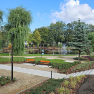 Zmodernizowany Park im. Marii i Lecha Kaczyńskich w Lęborku