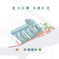 Stocznia na wrocławskim Szczepinie z bulwarem i zieleńcami