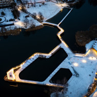 Plaża miejska nad jeziorem Niskie Brodno