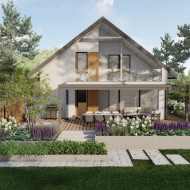 ogród leśny ze strefą rekreacyjną projekt