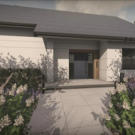 projekt ogrodu z alejką i pergolą