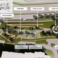 park linearny nad tunelem Południowej Obwodnicy Warszawy
