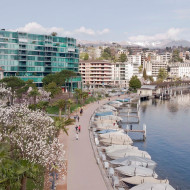 Nowe oblicze nabrzeża jeziora Lugano.