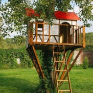 domek na drzewie, projekt ogrodu, plac zabaw
