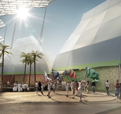 5 Dubai Expo_Souk and Shade Structure - Credit HOK Inspired by the layout of a traditional Arabic 